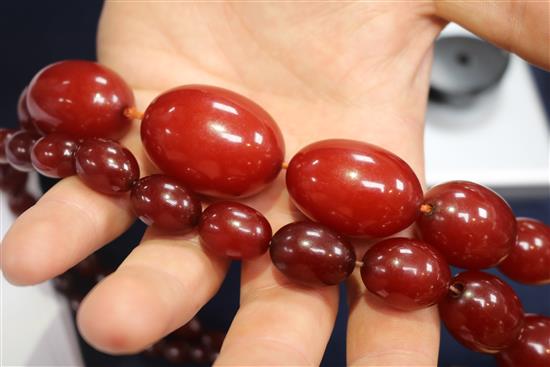 Cherry amber beads